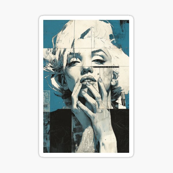 Marilyn Graphic Art Poster Sticker