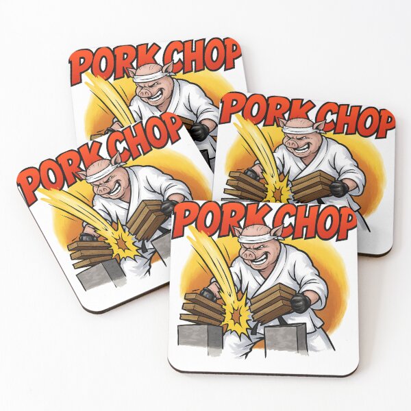 Item preview, Pork Chop – Funny Karate Pig Martial Arts Cartoon designed and sold by Studio Reverie.