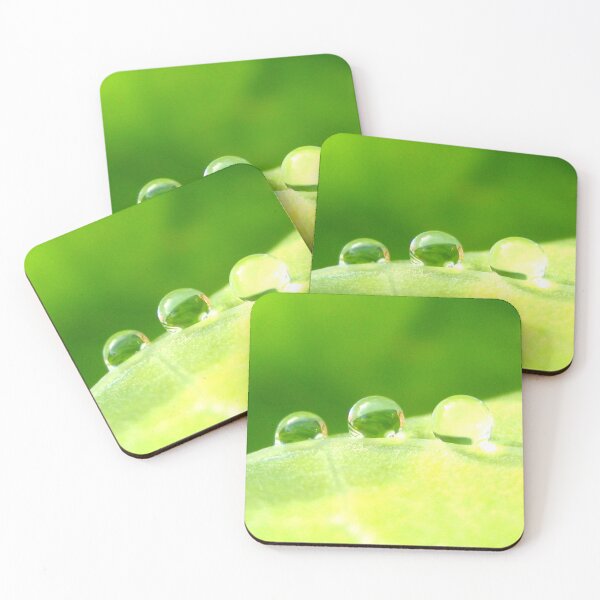 Item preview, Dew Drops on Green Leaf Peaceful Macro Photo designed and sold by KatharineEmlen.