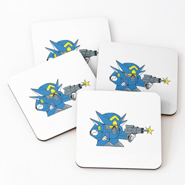 Item preview, Blaster Mecha Chibi – Sci-Fi Retro Robot Sticker designed and sold by hoggylorente.