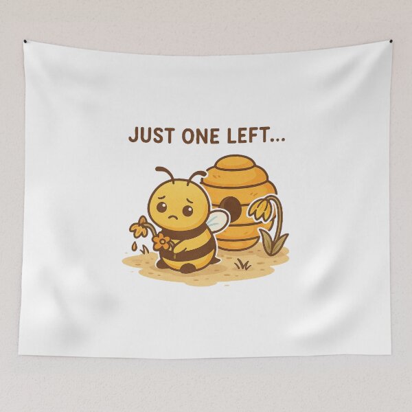 Item preview, Just One Left – Lonely Bee with Final Flower designed and sold by Lacritsa .