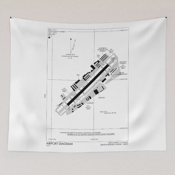 Item preview, Santa Monica Airport Diagram designed and sold by mk1tiger.