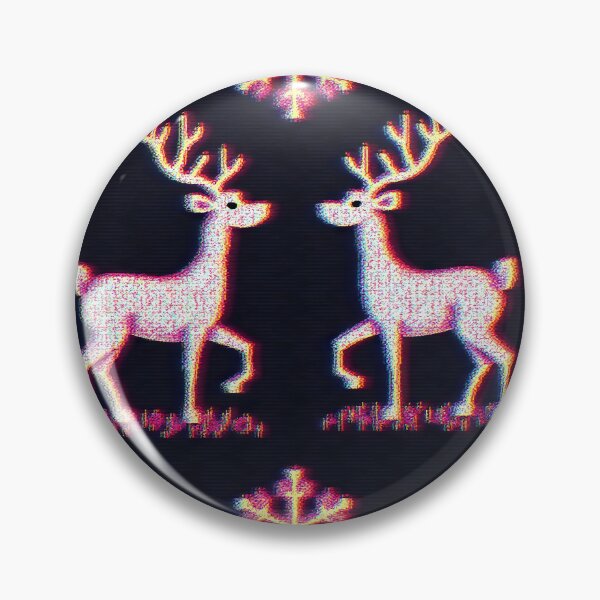 Item preview, Glitched Reindeer – VHS-Style Ugly Christmas Sweater Pattern designed and sold by Pixel  Playground.