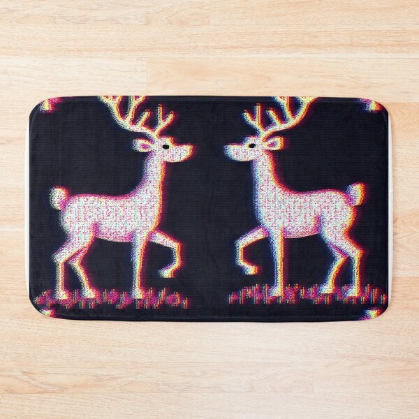 Item preview, Glitched Reindeer – VHS-Style Ugly Christmas Sweater Pattern designed and sold by Pixel  Playground.