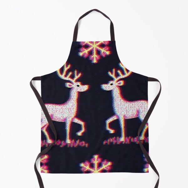 Item preview, Glitched Reindeer – VHS-Style Ugly Christmas Sweater Pattern designed and sold by Pixel Playground.