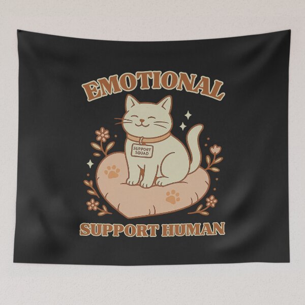 Item preview, Emotional Support Human Cat: Mental Health Pet Parent Art designed and sold by elynne9.