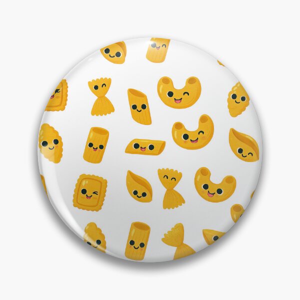 Item preview, Kawaii Smiling Pasta Shapes Cute Food Illustration designed and sold by ArtfulWeave.