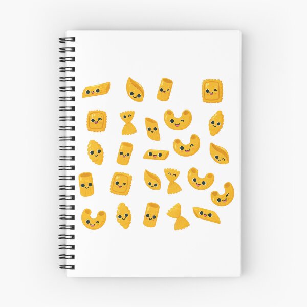 Item preview, Kawaii Smiling Pasta Shapes Cute Food Illustration designed and sold by ArtfulWeave.
