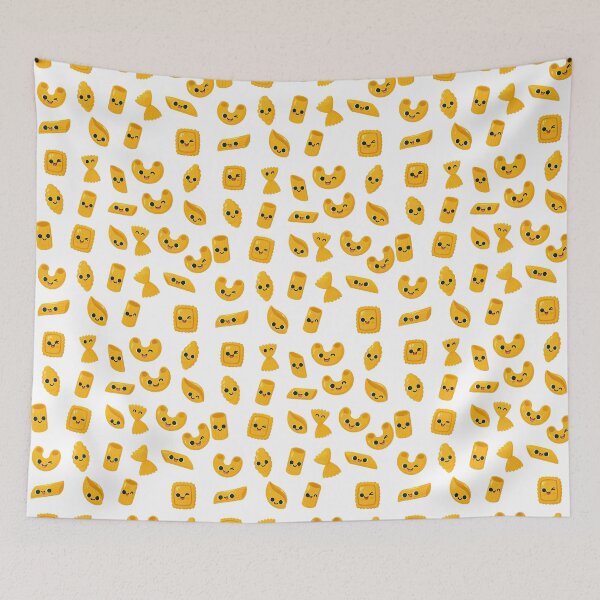Item preview, Kawaii Smiling Pasta Shapes Cute Food Illustration designed and sold by ArtfulWeave.