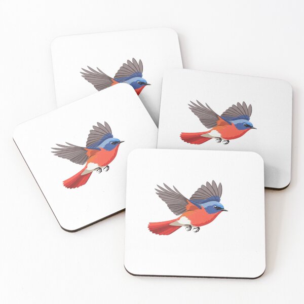 Item preview, The Blue-fronted Redstart - Minimalist Redstart Art designed and sold by TheArtEngineer.