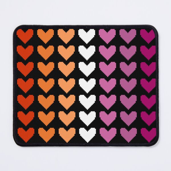 Item preview, lesbian pride pixel hearts designed and sold by Her-XP.
