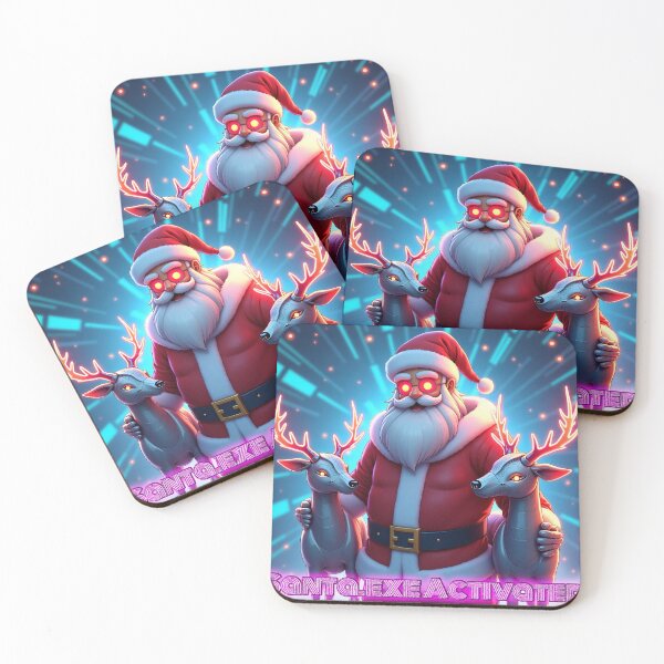 Item preview, Santa.exe Activated v2 – Futuristic Cyber Claus Neon Design designed and sold by Pixel  Playground.