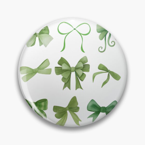 Item preview, Green Watercolor Ribbon Bow Set Cute Clipart designed and sold by ArtfulWeave.