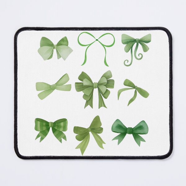 Item preview, Green Watercolor Ribbon Bow Set Cute Clipart designed and sold by ArtfulWeave.