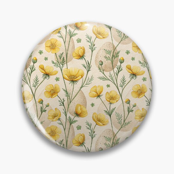 Item preview, Yellow Buttercup Floral Seamless Pattern, Spring Wildflower Art designed and sold by KlarkiteTees.