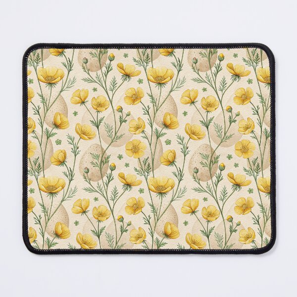 Item preview, Yellow Buttercup Floral Seamless Pattern, Spring Wildflower Art designed and sold by KlarkiteTees.
