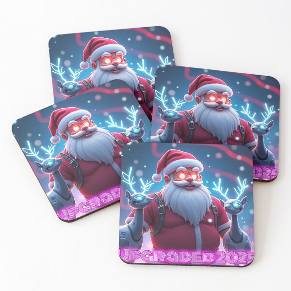 Item preview, Upgraded 2025 – Cyberpunk Santa with Neon Text designed and sold by Pixel  Playground.