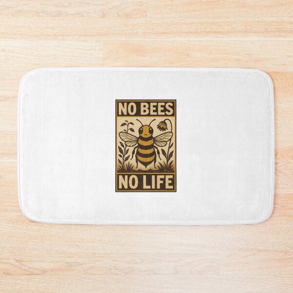 Item preview, No Bees No Life – Bold Environmental Poster Design designed and sold by Lacritsa .