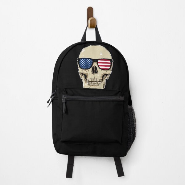 Item preview, Skull wearing American Flag Glasses designed and sold by blacksnowcomics.