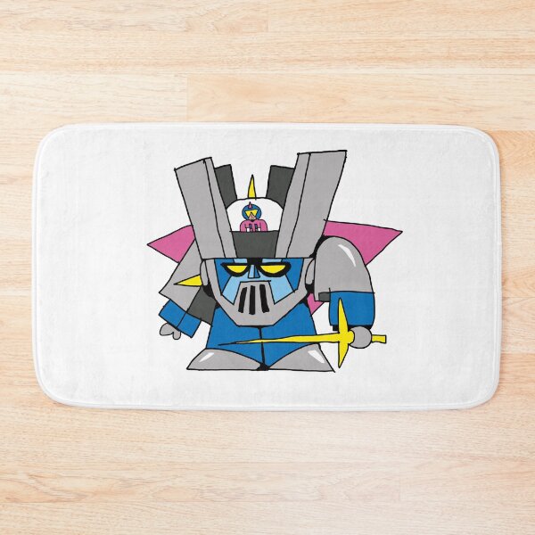 Item preview, Chibi Knight Mecha – Retro Robot Warrior Sticker designed and sold by hoggylorente.