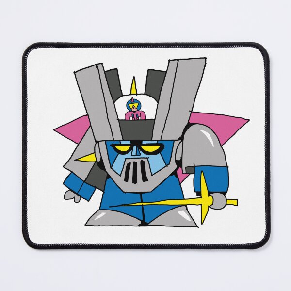 Item preview, Chibi Knight Mecha – Retro Robot Warrior Sticker designed and sold by hoggylorente.