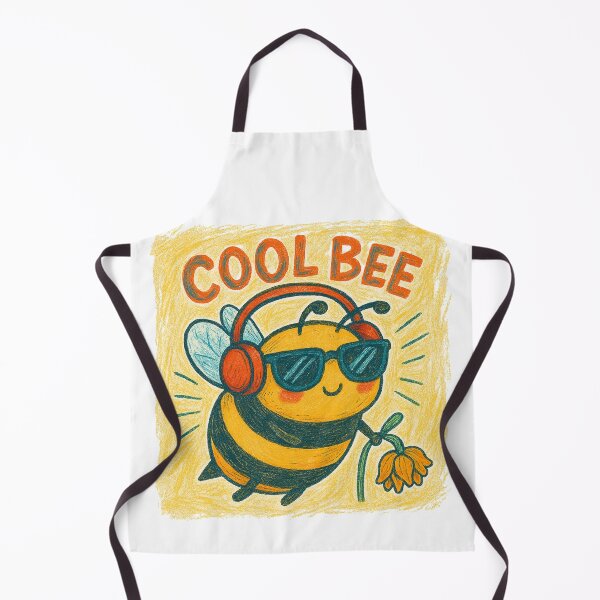 Item preview, Cool Bee – Funny Bee with Headphones and Sunglasses designed and sold by Lacritsa .