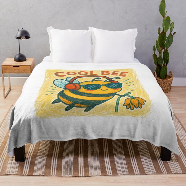 Item preview, Cool Bee – Funny Bee with Headphones and Sunglasses designed and sold by Lacritsa .
