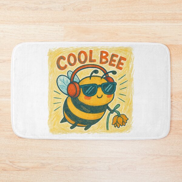 Item preview, Cool Bee – Funny Bee with Headphones and Sunglasses designed and sold by Lacritsa .