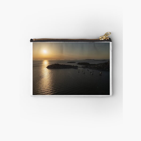 Item preview, Golden Horizon – Serene Coastal Sunset with Sailboats designed and sold by Ellaire.