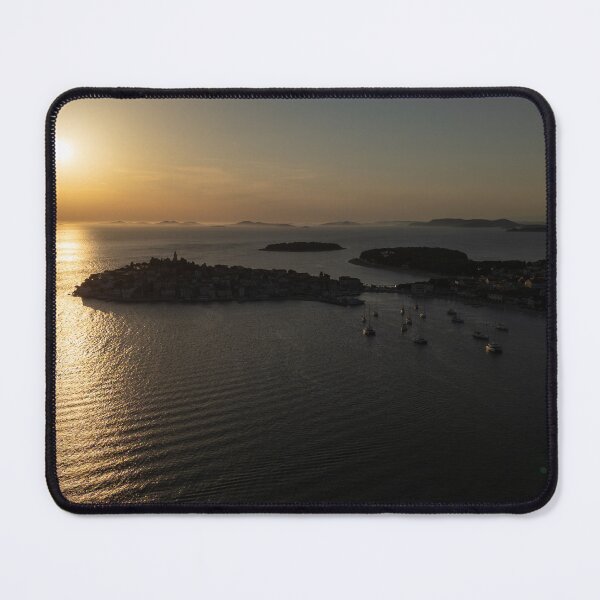 Item preview, Golden Horizon – Serene Coastal Sunset with Sailboats designed and sold by Ellaire.