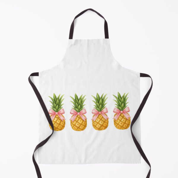 Item preview, Cute Pineapple with Pink Bow Watercolor Illustration designed and sold by ArtfulWeave.