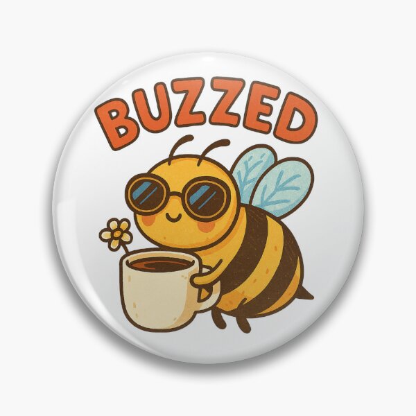 Item preview, Buzzed – Cute Coffee Bee Pun Design designed and sold by Lacritsa .