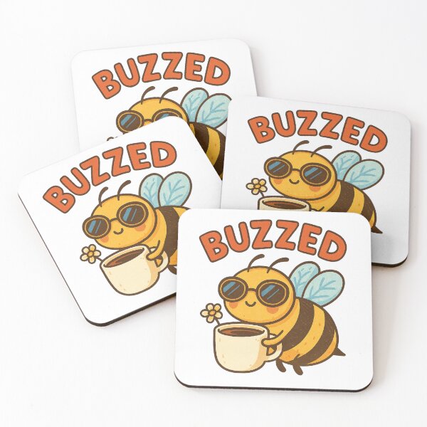 Item preview, Buzzed – Cute Coffee Bee Pun Design designed and sold by Lacritsa .