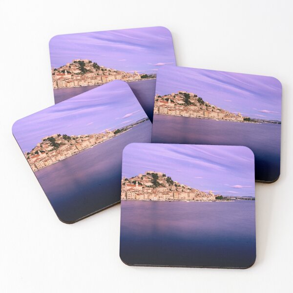 Item preview, Lavender Skies Over Coastal Village – Mediterranean Dreamscape designed and sold by Ellaire.