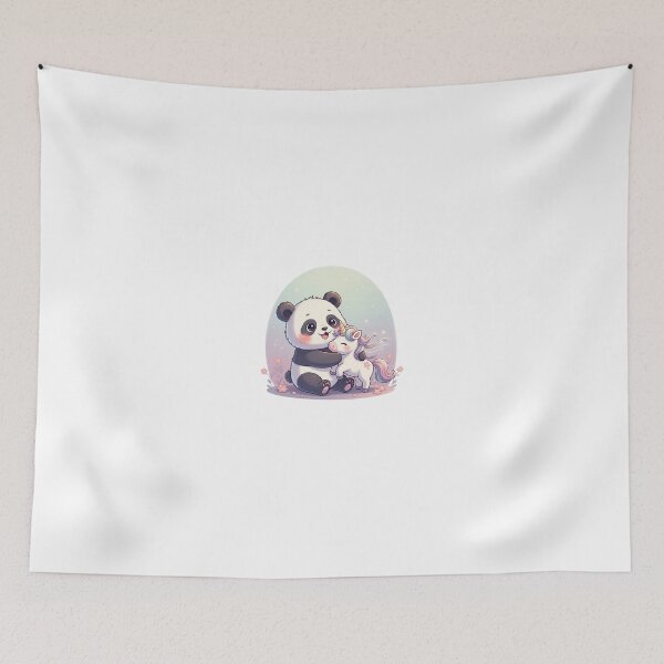 Item preview, Panda cuddling unicorn designed and sold by PanDooVibe.
