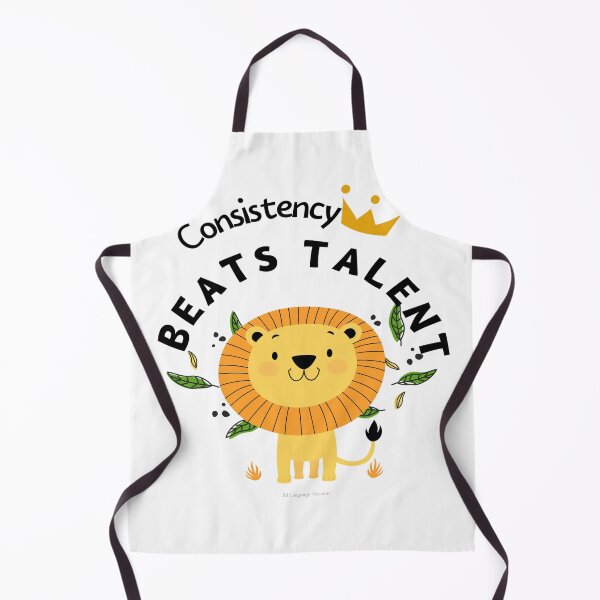 Item preview, Consistency Beats Talent – Lion Motivation Art designed and sold by JM Language Service.