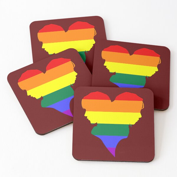 Item preview, Rainbow Pride Heart LGBTQ+ Hugging Silhouette Cameo designed and sold by SandyMDesigns.