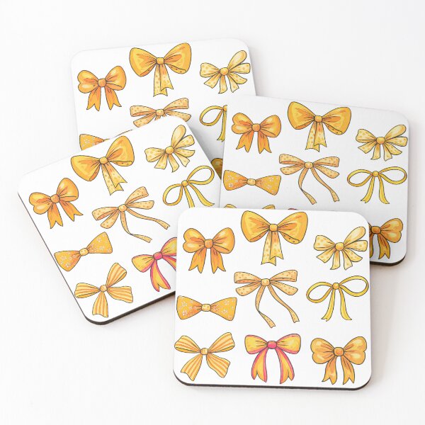 Item preview, Yellow Orange Watercolor Ribbon Bow Set Clipart designed and sold by ArtfulWeave.