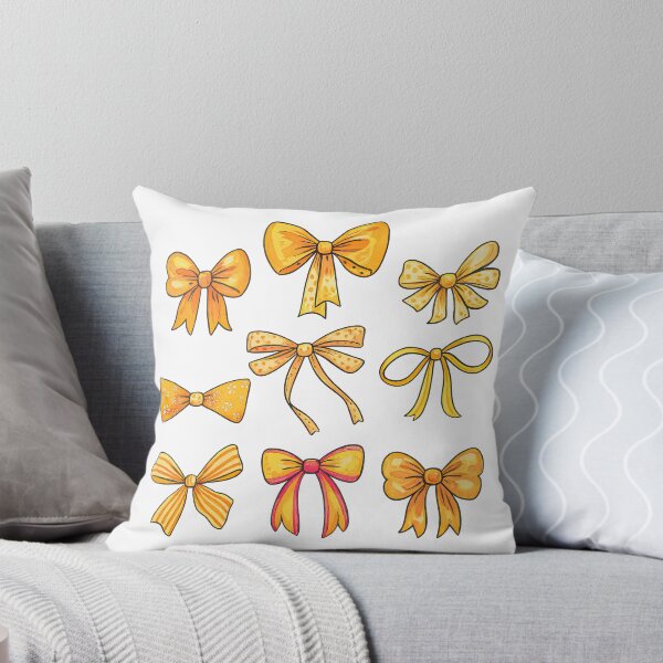 Item preview, Yellow Orange Watercolor Ribbon Bow Set Clipart designed and sold by ArtfulWeave.