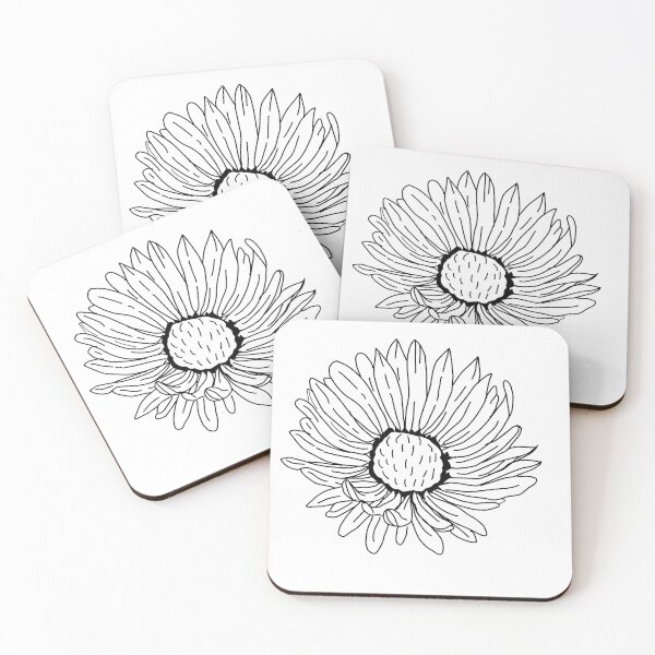 Item preview, simple line art of an aster flower designed and sold by luvbug444.
