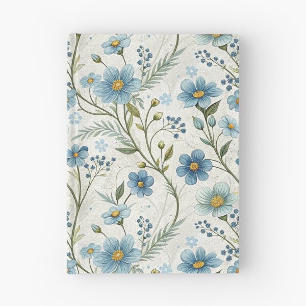 Item preview, Blue Wildflower Seamless Pattern, Vintage Floral Art, Botanical Print designed and sold by KlarkiteTees.