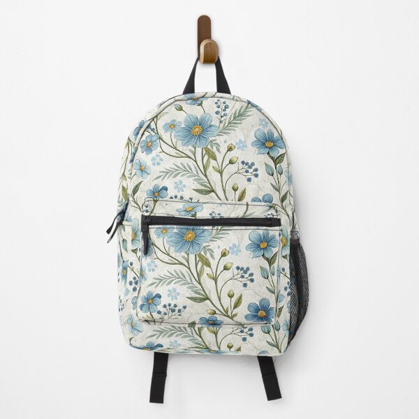 Item preview, Blue Wildflower Seamless Pattern, Vintage Floral Art, Botanical Print designed and sold by KlarkiteTees.