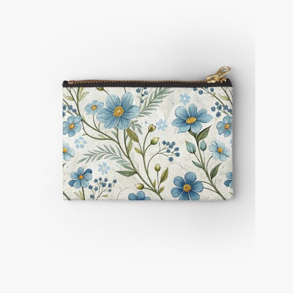 Item preview, Blue Wildflower Seamless Pattern, Vintage Floral Art, Botanical Print designed and sold by KlarkiteTees.