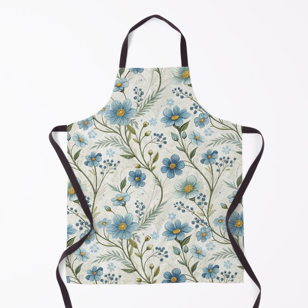 Item preview, Blue Wildflower Seamless Pattern, Vintage Floral Art, Botanical Print designed and sold by KlarkiteTees.