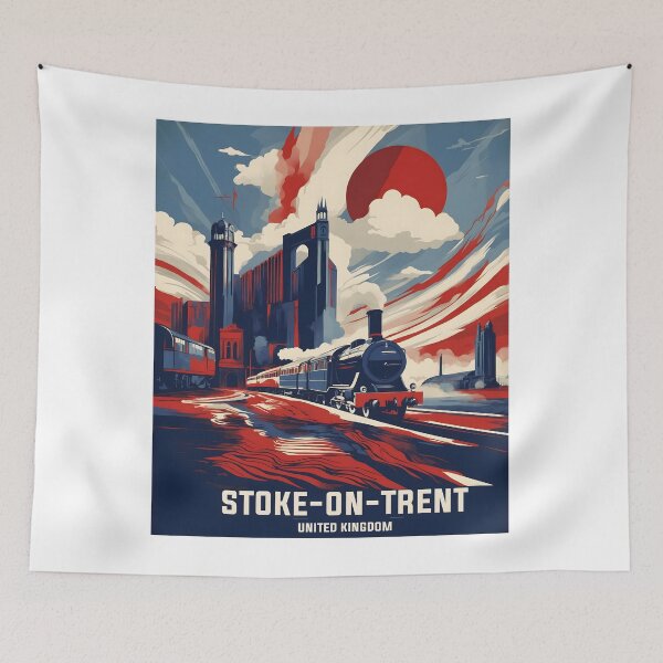 Item preview, Stoke On Trent United Kingdom Vintage Travel Tourism designed and sold by TravelersGems.