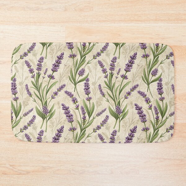Item preview, Lavender Floral Seamless Pattern, Rustic Herb Art, Botanical Print designed and sold by KlarkiteTees.