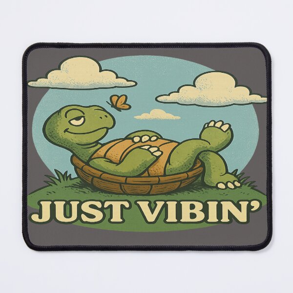 Item preview, Chill Turtle – “Just Vibin’” Vintage Cartoon Calm Design designed and sold by NovaFlickStudio.