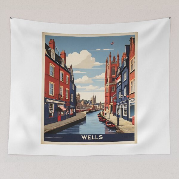 Item preview, Wells United Kingdom Vintage Travel Tourism  designed and sold by TravelersGems.
