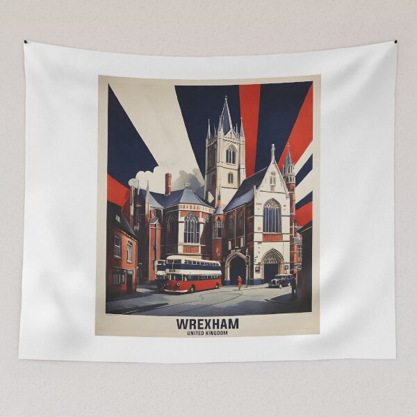 Item preview, Wrexham United Kingdom Vintage Travel Tourism  designed and sold by TravelersGems.