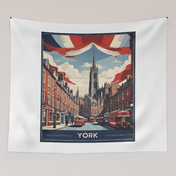 Item preview, York United Kingdom Vintage Travel Tourism  designed and sold by TravelersGems.
